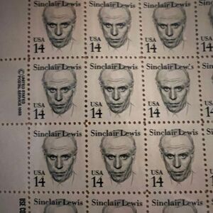 MNH 1980 Sinclair Lewis, American Novelist, Scott #1856 Sheet of 100 14c Stamps